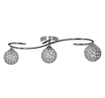 Perivale Chrome 3 Light Ceiling Light (G9)