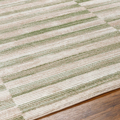 PERLA Scandi Modern Moss/Beige Area Rug 160 x 213 cm