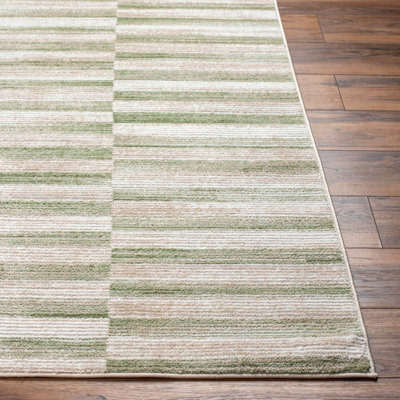 PERLA Scandi Modern Moss/Beige Area Rug 160 x 213 cm