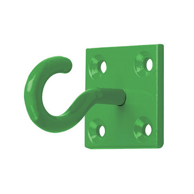 Perry Equestrian Chain Hook on Plate (Pack Of 2) Green (One Size)