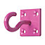 Perry Equestrian Chain Hook on Plate (Pack Of 2) Pink (One Size)