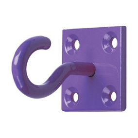 Perry Equestrian Chain Hook on Plate (Pack Of 2) Purple (One Size)