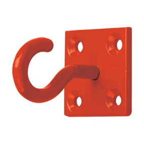 Perry Equestrian Chain Hook on Plate (Pack Of 2) Red (One Size)