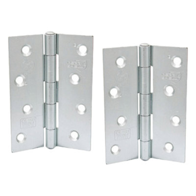 Perry Shield Grade CE7 ZINC 4" Certifire Fire Door Butt Hinge with Spun Pin - FD60