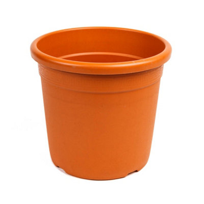Perseo Planter Heavy Duty 22cm Terracotta Plant Pot for Garden - Plastic Planters for Gardens and Home