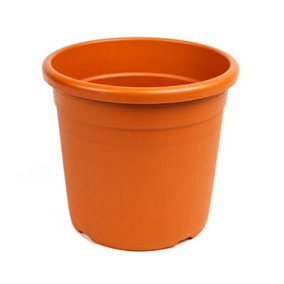 Perseo Planter Heavy Duty 22cm Terracotta Plant Pot for Garden - Plastic Planters for Gardens and Home