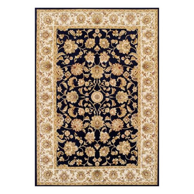 Persian Bordered Easy to Clean Blue Floral Traditional Rug for Dining Room-200cm X 285cm