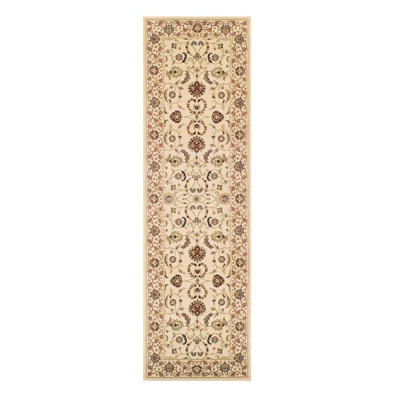 Persian Easy to Clean Bordered Floral Cream Traditional Rug for Dining Room-240cm X 340cm - 5