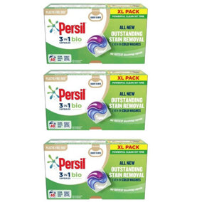 Persil 3 in 1 Bio Washing Capsules 40 Washes Pack of 3