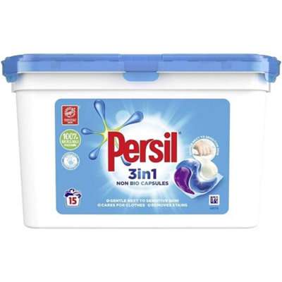 Persil 3 in 1 Non Bio Capsules, 15 Washes (Pack of 3)
