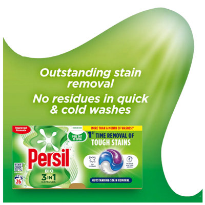 Persil 3in1 Bio Laundry Washing Capsules 3 x 26 Washes Cardboard Box