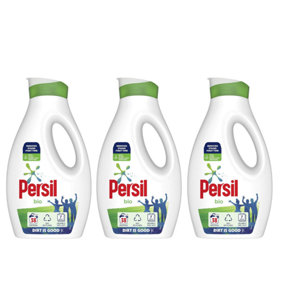 Persil Bio Laundry Washing Liquid Detergent 38 Washes 1.026L x 3