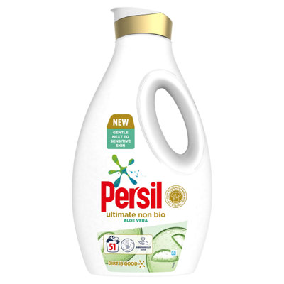 Persil Ultimate Non Bio Aloe Vera Non Bio On Stains Laundry Washing Liquid Detergent 51 Wash 1.377 L (Pack Of 6)