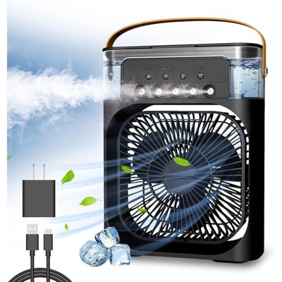 Personal air cooler portable mini evaporative unit with seven color led ...