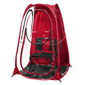 Personal Pop-up Weather Shelter Pod / Spectator Tent / Fishing Shelter - Red - Regular Size