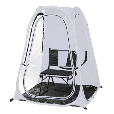 Personal Pop up Weather Shelter Pod Spectator Tent Fishing Shelter White Regular Size