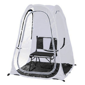 Personal Pop-up Weather Shelter Pod / Spectator Tent / Fishing Shelter - White - Regular Size