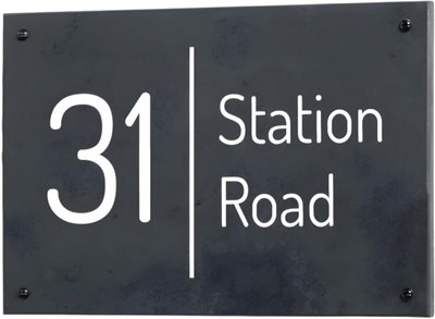 Personalised Engraved Slate House Sign 30cm x 20cm