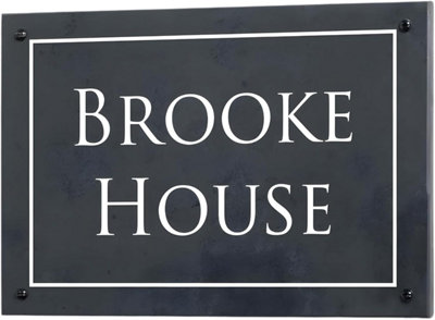 Personalised Engraved Slate House Sign 30cm x 20cm
