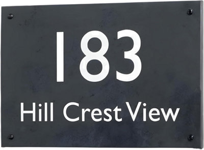 Personalised Engraved Slate House Sign 30cm x 20cm