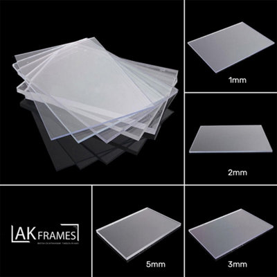 Perspex 100x90CM Clear Acrylic Plexiglass Sheet 1mm Transparent Sheet