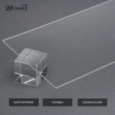 Perspex 100x90CM Clear Acrylic Plexiglass Sheet 1mm Transparent Sheet