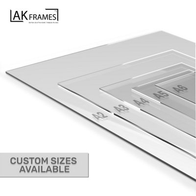 Perspex 100x90CM Clear Acrylic Plexiglass Sheet 1mm Transparent Sheet