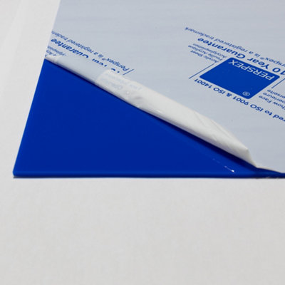 Perspex Cast Acrylic Blue Pack of 5 Laser Compatible Sheets 600mm x 400mm x 3mm