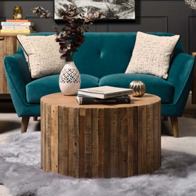 Perth Reclaimed Wood Round Coffee Table