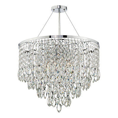 Pescara 5 Light Round Pendant Decorative Crystal