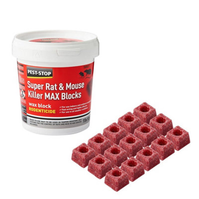 Pest-Stop Rodent Control Set: 1x Wax Blocks 150g & 2x Lockable Mouse ...