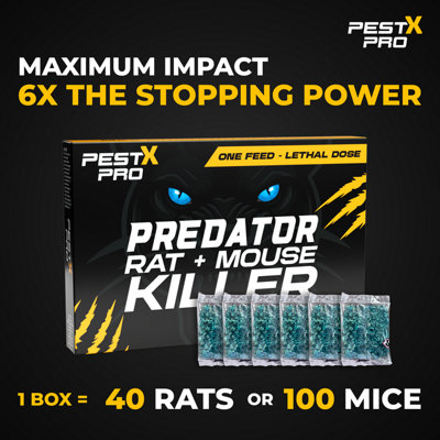 Pest-X Pro Predator Single-Feed Rat & Mouse Poison Sachets - Super ...