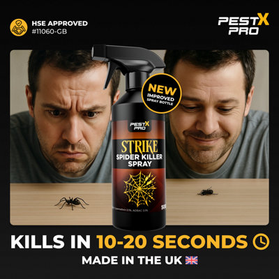 Pest X Pro Spider Control Spray 500ml Fast-Acting, Low Odour, Non ...