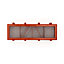 PestBrick - Pest Proofing Air Brick by MouseMesh - Brick Red 215mm(W) x 80mm(H) X 68mm(D)