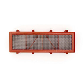 PestBrick - Pest Proofing Air Brick by MouseMesh - Brick Red 215mm(W) x 80mm(H) X 68mm(D)