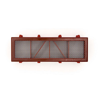 PestBrick - The Smart - Pest Proofing Air Brick by MouseMesh - Brown 215mm(W) x 80mm(H) X 68mm(D)