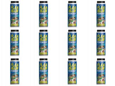 PestShield Flea Killer Powder Crawling Insect Killer Indoor & Outdoor 200g (Pack of 12)