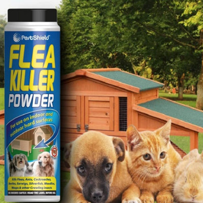 PestShield Flea Killer Powder Crawling Insect Killer Indoor & Outdoor 200g (Pack of 6)