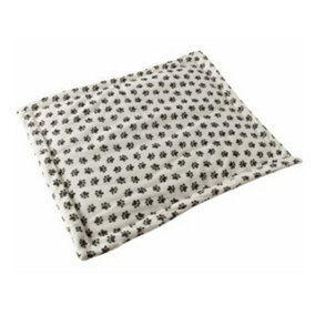Pet Bed with Aluminium Core - Warm & Cosy Dog or Cat Mattress with Paw Print Design - Measures 58 x 48cm