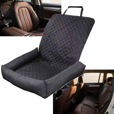 Four Seasons Pet Booster Seat - Navy Blue, Size Small - Car Seat Carrier For Dogs & Cats