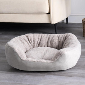 Pet Dog Bed Square Fluffy Cat Plush Cushion