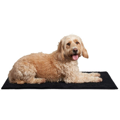 Pet Drying Mat Noodle Microfiber Quick Dry Dog Rug Towel Travel - Black Price Comparisons | Compare The Build