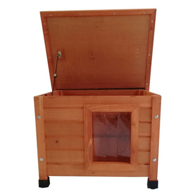 Pet Outdoor Cat House 57x45x43 cm Wood Brown
