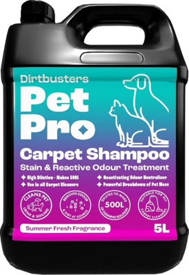 Dirtbusters Carpet Shampoo Cleaner Solution, Clean & Deodorise With Stain  Cleaning Remover And Odour Treatment, Spring Fresh (5L) on OnBuy