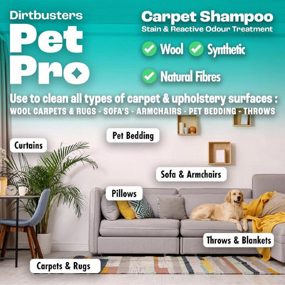 Pet Pro Carpet Cleaner Shampoo Cleaning Solution to Remove Dog