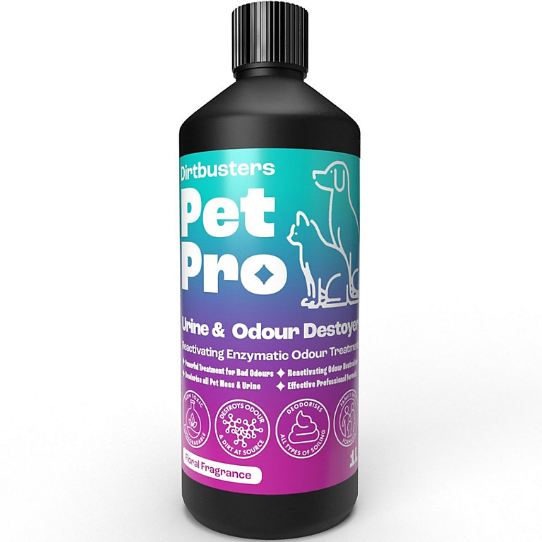 Pet Pro Urine Odour Destroyer Enzyme Cleaner For Carpet Upholstery With Reactivating Enzymatic Treatment 1l Diy At B Q