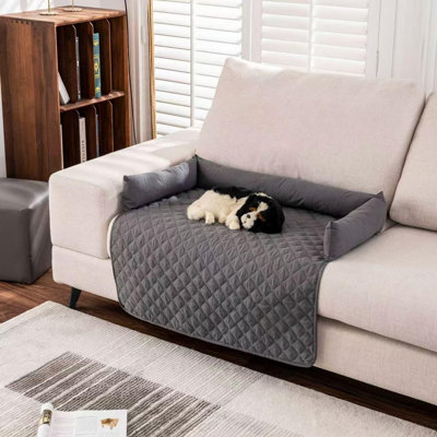 Pet Sofa Protector Blanket Waterproof Foldable Washable Furniture Cover with Non-Slip Backing Checkered Design Couch Mat