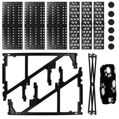 Pet Stairs 3 Steps Ladder Soft Stairs for Small Dogs & Cats - Grey