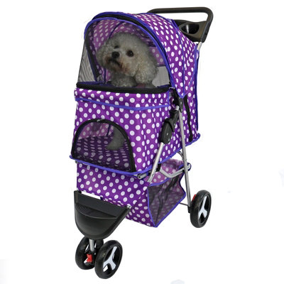Foldable Pet Stroller, Dog Stroller For Medium Dogs 30 Lbs, Portable