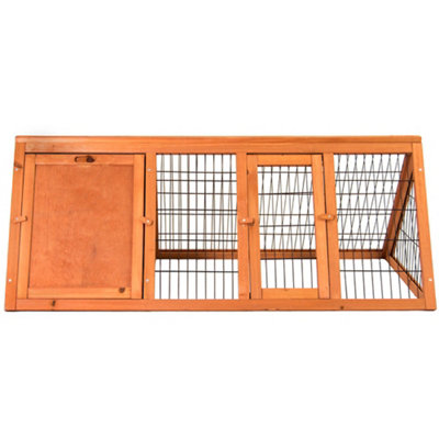 Pet Vida Large Triangle Wooden Pet Hutch Rabbit, Guinea Pig, Bunny, Chicken Run Cage, 50 x 118 x 45